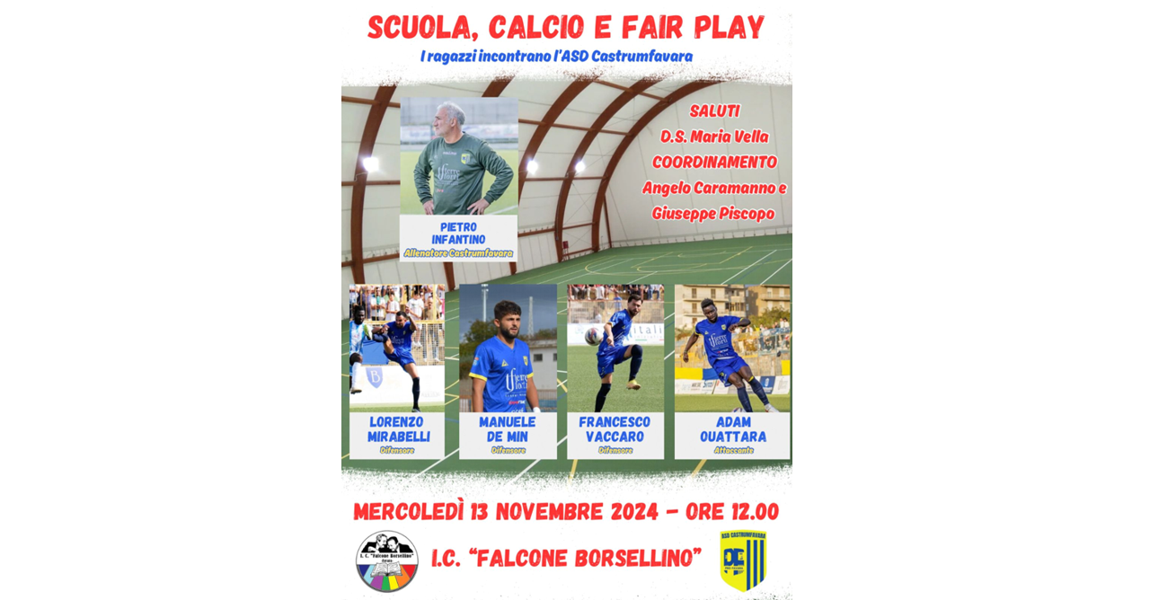 School, Football and Fair Play: the kids meet ASD Castrumfavara